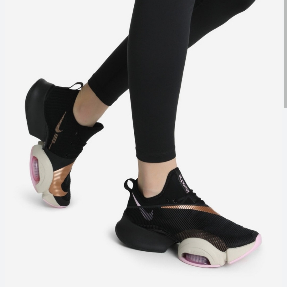 Nike Air Zoom Superrep Women's Black Pink Copper Athletic Shoes